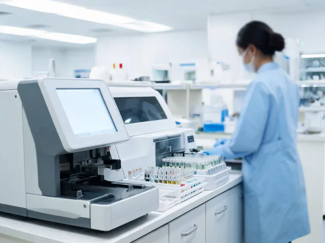 Icare clinical chemistry analyzer on laboratory bench